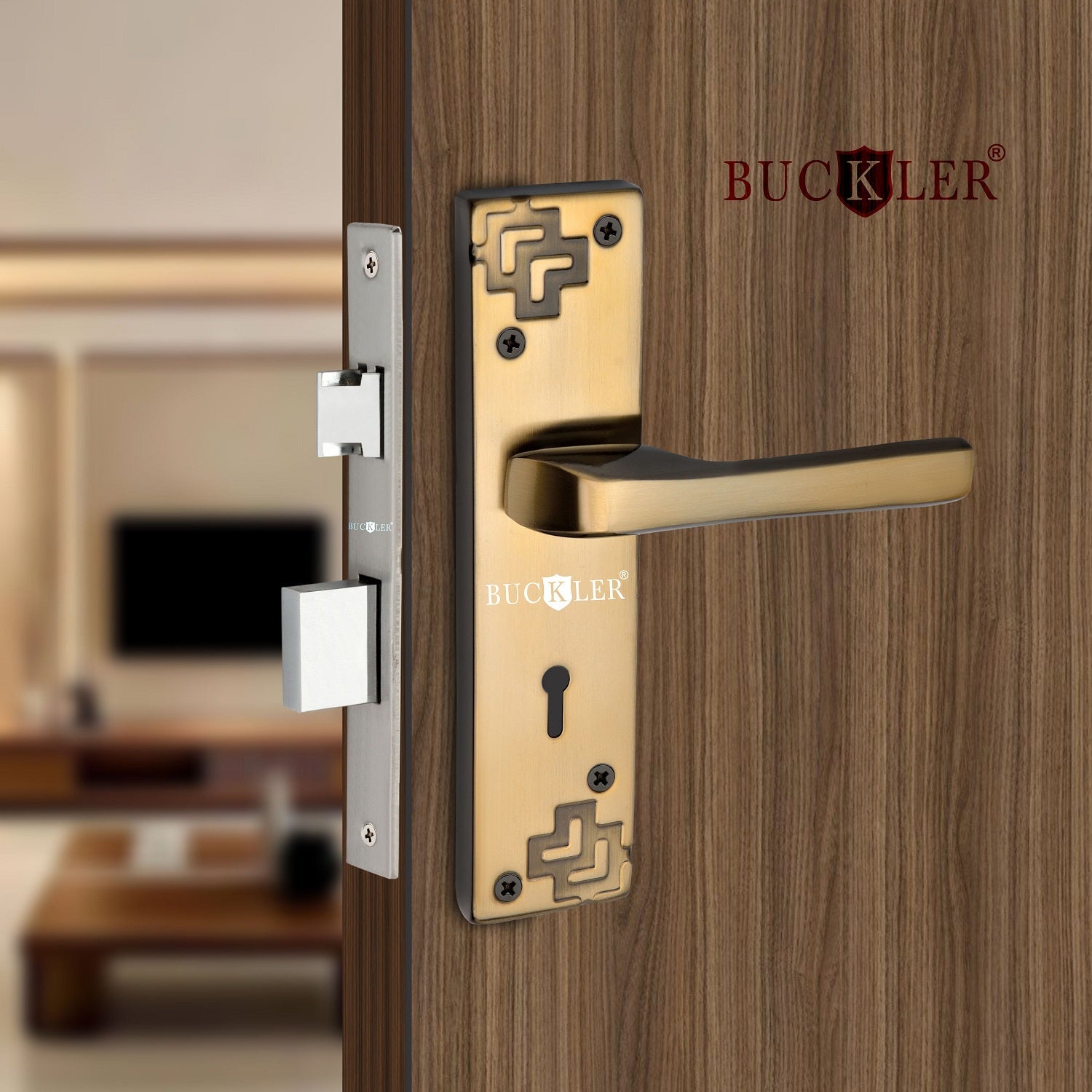 Iron Mortise Door Handle Lock Set
