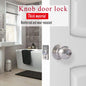 BUCKLER Premium Cylindrical Door Lock | Silver Finish Round Door Knob Lock with Keys | Heavy Duty Main Door & Room Door Security Lock