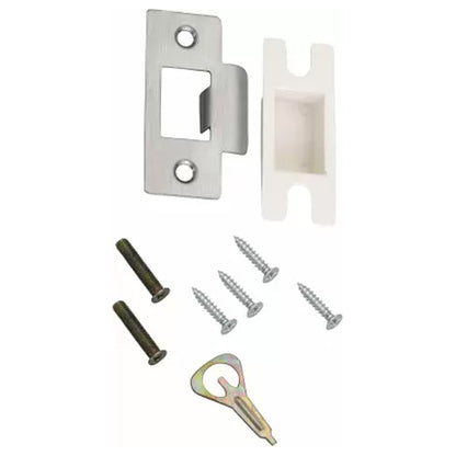 BUCKLER Premium Cylindrical Door Lock | Silver Finish Round Door Knob Lock with Keys | Heavy Duty Main Door & Room Door Security Lock